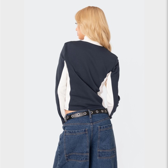 Edikted Boss Babe Zip Up Sweatshirt - Picture 3 of 4